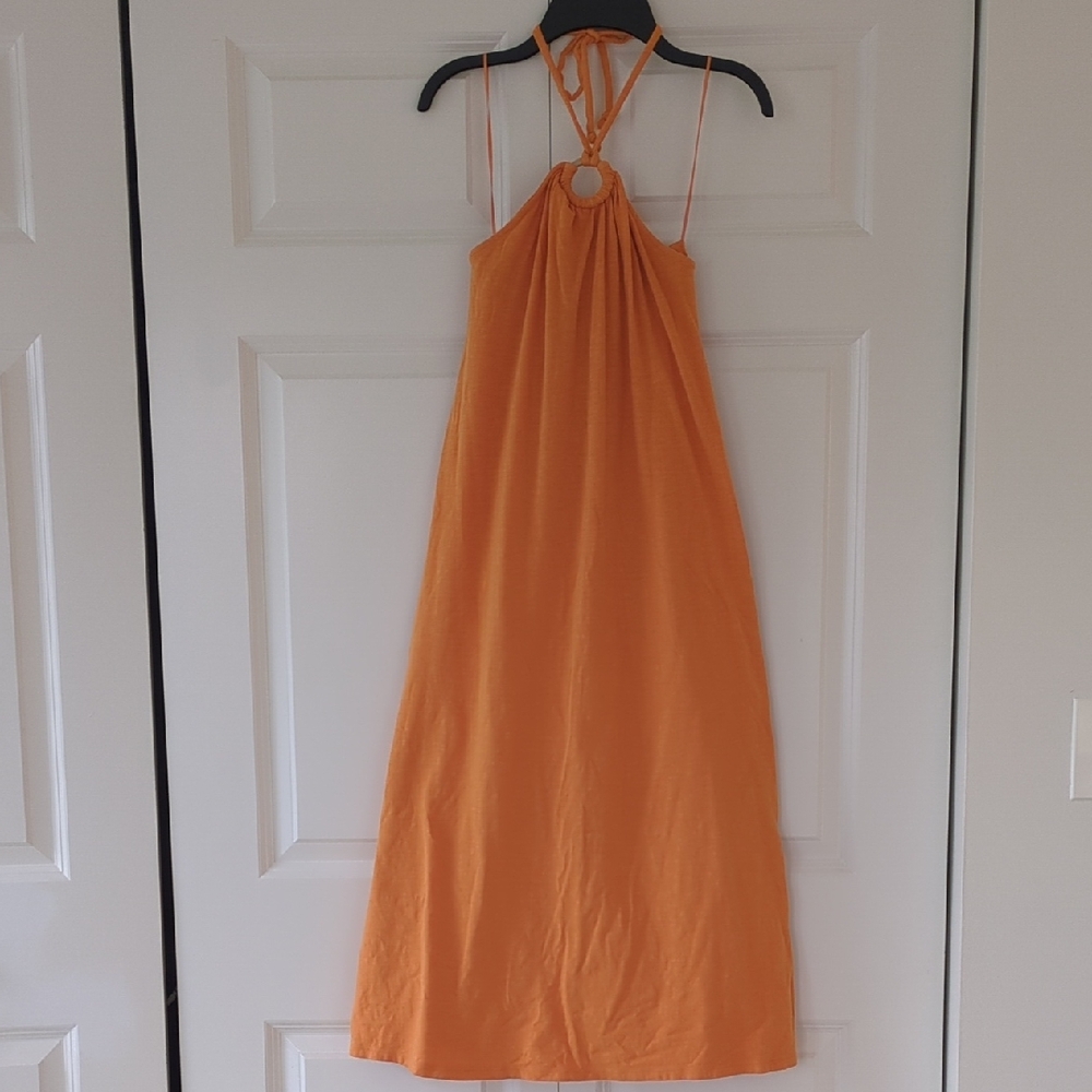 Old Navy Orange Knit Top with Ring Detail